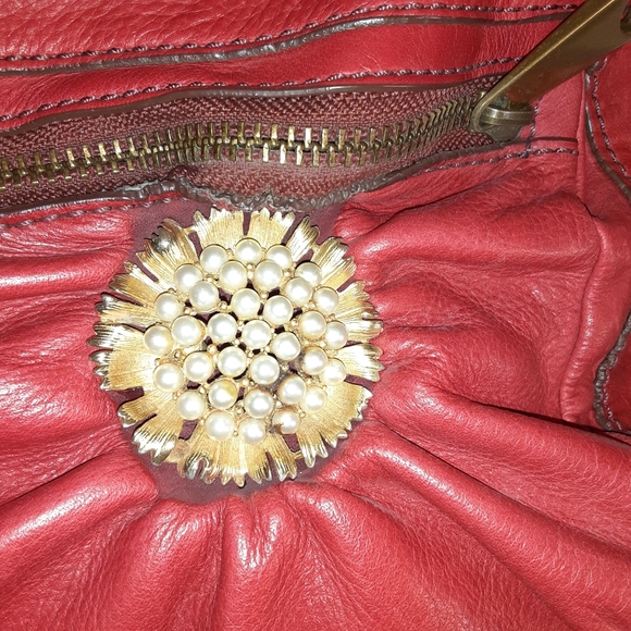 🪶 Red fossil leather bag - Picture 5 of 12